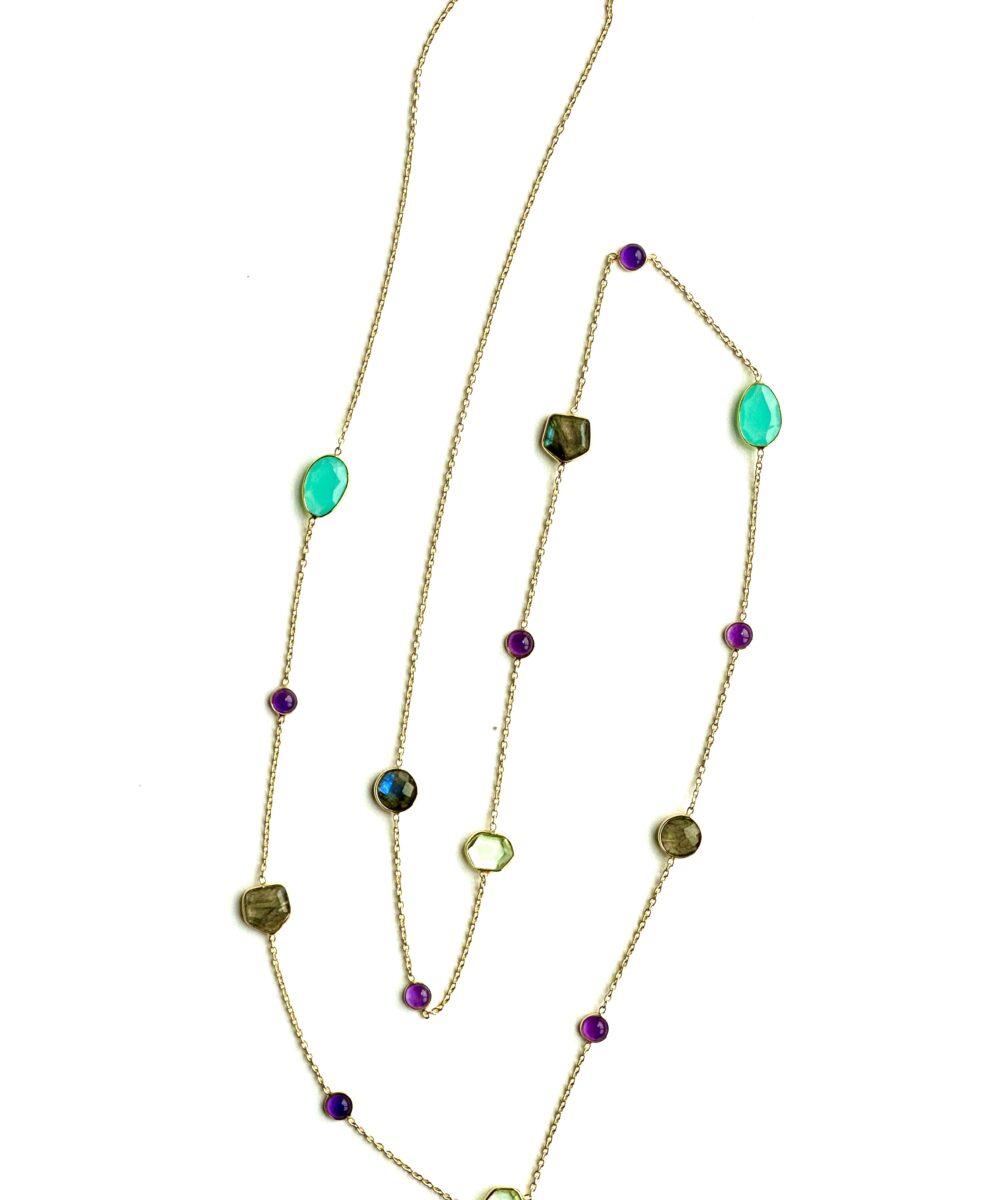 Collar Calcedonia Aqua
