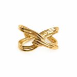 Anillo Fil — Anillo de plata bañado en oro, talla ajustable
