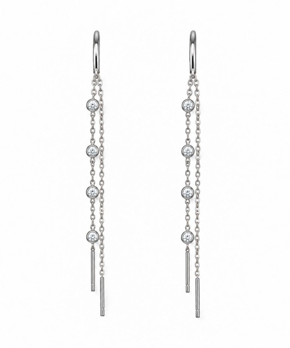 Aretes Lara — Aretes de plata 925 con circones