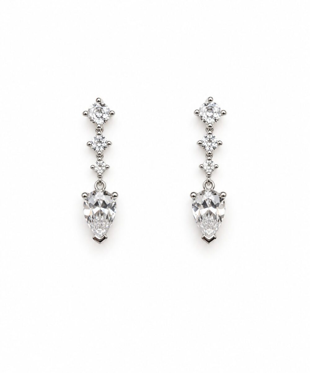 Aretes Lis — Aretes de Plata 925 con Circones Largo: 5cms