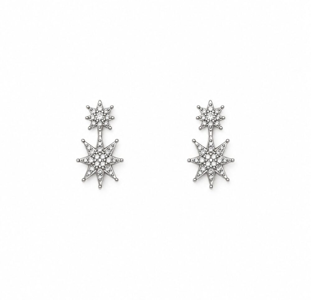 Aretes Sis — Aretes de plata con circones