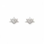 Aretes Sunset — Aretes de Plata 925 con Circones de Color Ancho: 1.1 cms