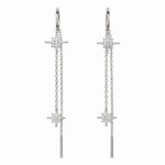 Aretes Twins — Aretes de plata con circones