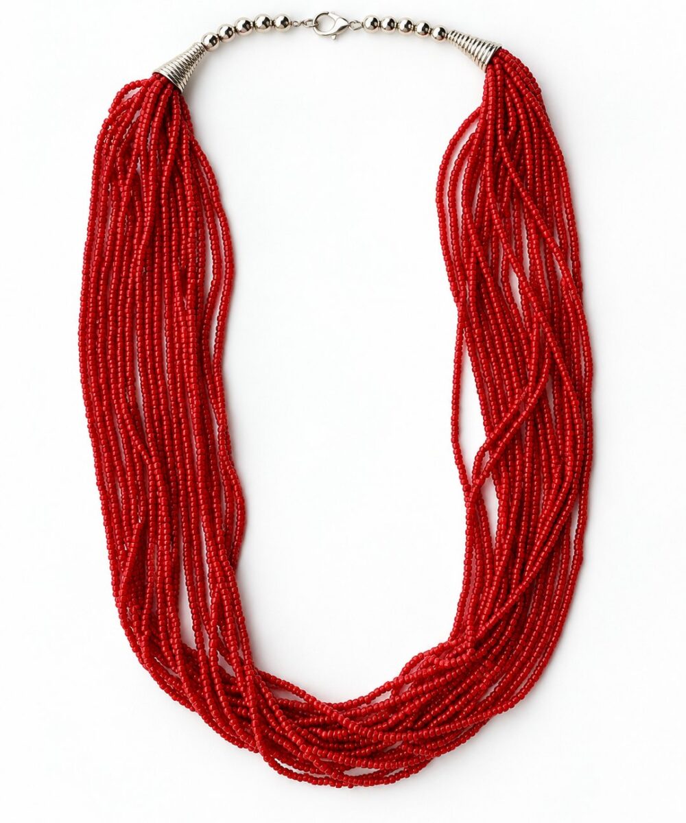 Collar Red Vibes — Collar de ágatas